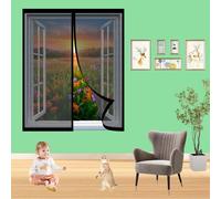 Mosquitera Magnética para Puerta 78 x 195 cm Varios Tallas, Cierre Automático, No Requiere Herramientas, Fácil de Instalar Mosquiteras a Medida Magnética para Balcón, Cocina, Dormitorio, Negro