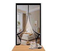 Mosquitera Magnética para Puerta 86 x 208 cm sin Taladrar Fácil de Instalar Cortina Magnetica Mosquitera Mantiene El Aire Fresco para Puerta Del Balcón Puerta Patio, Negro