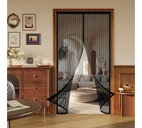 Mosquitera Magnética para Puerta 91 x 146 cm Cierre Automático, sin Taladrar Mosquiteras Magnéticas Anti-Insectos, Resistente, Fácil Instalación Adiós a Los Mosquitos, Negro