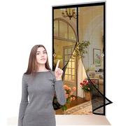Mosquitera Magnética para Puerta 91 x 248 cm con Imanes, Cierra Automáticamente Mosquitera para Puerta Fácil Instalación, Mantiene El Aire Fresco Adiós a Los Mosquitos, Negro