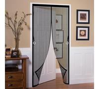 Mosquitera Magnética para Puerta 91 x 251 cm Antimosquito con Imanes Cierre Automático Mosquitera para Puerta Mantiene El Aire Fresco para Puertas de Salón Balcón Corredor, Negro