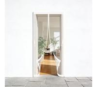 Mosquitera Magnética para Puerta 95 x 150 cm Cierre Automático con Imanes Potentes Resistente a La Rotura Transpirables Cortina Mosquiteras para Puerta Ventanas, Blanco