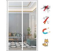 Mosquitera Magnética para Puerta, Automático Adsorción Magnética Cortina Anti Insecto Mosquitera con Imanes, Fácil de Instalar, para Salón Balcón- White-a|| 150x210cm(59x82inch)