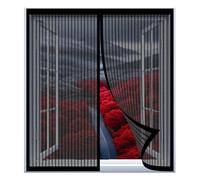 Mosquitera Magnética para Puerta Corrediza 65 x 135 cm Fácil Instalación sin Taladrar, Fácil de Limpiar Antimosquitos para Puerta Ventana para Todas Las Ventanas, Negro