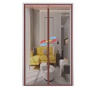 Mosquitera Magnética para Puerta, Cortina Protección Contra Insectos Cierre Automático, Fácil de Instalar, para Salón Balcón Corredor-Brown|| 75x205cm(29x80inch)