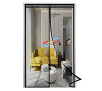 Mosquitera Magnética para Puerta, Cortina Protección Contra Insectos Cierre Automático, Fácil de Instalar, para Salón Balcón Corredor-Black-C|| 135x210cm(53x82inch)