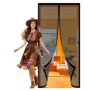 Mosquitera Magnética para Puerta de Balcón 119 x 239 cm Imanes para Un Autocierre Rede Mosquito Porta Magnética Resistente para Todos Los Tamaños de Puertas, Negro