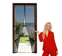 Mosquitera Magnética para Puerta de Balcón 123 x 262 cm Varios Tallas Cortina Mosquitera Puerta Resistente a La Rotura para Todos Los Tamaños de Puertas, Negro
