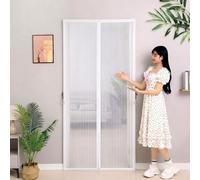 Mosquitera Magnética Para Puerta Malla King Kong, Mosquitera Con Malla Super Fina, Protección Antimosquitos, Mosquitera Magnética Para Oficina Salón Puerta Uso Temporal(White,130x190cm)