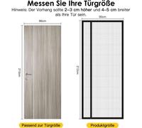 Mosquitera magnética para puerta y ventana de 95 x 210 cm para puertas correderas, de entrada, batientes,