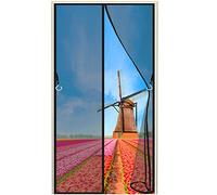 Mosquitera Magnética para Puertas, 100x185cm Pantalla MagnéTica, Protección contra Insectos, Cierre Magnético Automático, Bueno para Niños y Perros, Antracita, 663 Tamaños