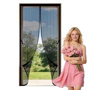 Mosquitera Magnética para Puertas 101 x 215 cm Imanes para Un Autocierre Mosquitera Puerta Magnetica Mantiene El Aire Fresco para Puertas de Balcón O Terraza, Negro