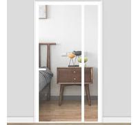 Mosquitera Magnética para Puertas - 115x195 cm - Mosquitera Magnética Suave para Ventanas - Mosquitera Anti-Mosquitos,Blanco