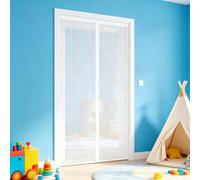 Mosquitera Magnética para Puertas 135 x 210 cm Evita El Paso de Insectos, para Dejar Pasar El Aire Cortina Protección Contra Insectos para Puertas de Salón Balcón Corredor, Blanco