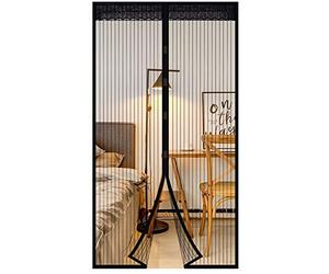 Mosquitera Magnética para Puertas 140 x 240cm Cortina Protección contra Insectos para Puerta de Balcón Sala de Estar Puerta de Patio Pegado sin Taladrar, Negro