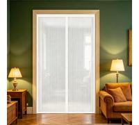 Mosquitera Magnética para Puertas 220 x 167 cm Adsorción Magnética Plegable Fácil de Instalar Mosquitera Puerta a Prueba de Gatos para Puertas de Salón Balcón Corredor, Blanco