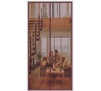 Mosquitera Magnética Para Puertas，70x200cm (27.55x78.74in) Malla Ultra Fina Cierre Magnético Automático Que Evita el Paso de Insectos,Para Dejar Pasar el Aire，Fácil de Ensamblar-Marrón