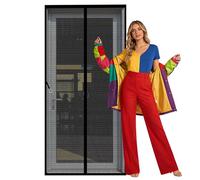 Mosquitera Magnética para Puertas 73 x 187 cm Cierre Magnético de Arriba a Abajo Mosquitera Puerta con Iman Resistente para Puerta Del Balcón, Patio, Negro