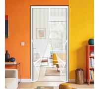 Mosquitera Magnética para Puertas 80 x 194 cm Se Cierra Automáticamente Mosquitera Cortina Puerta Magnetica Mantiene El Aire Fresco para Balcón Puerta Corredera de Patio, Blanco