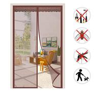Mosquitera MagnéTica para Puertas Anti Insectos Cortina con Imanes Apagado AutomáTico Mosquitera Malla Puertas FáCil de Instalar Sin Taladrar para Cocina Dormitorio-Brown|| 100x200cm(39x78inch)