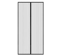 Mosquitera Magnética Para Puertas Con Cortina De Malla Y Sistema | De Sellado Magnético De Arriba Hacia Abajo Que Mantiene El Aire Fresco En El Interior(Black,110x220CM)