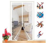 Mosquitera MagnéTica para Puertas Mosquiteras MagnéTica De Malla Anti Insectos Cortina FáCil De Ensamblar Sellado AutomáTico Cortina Mosquitera,para Cocina BalcóN-White-c|| 110x180cm(43x70inch)