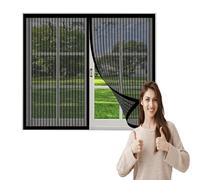 Mosquitera Magnética para Ventana 100 x 125 cm Instalación Fácil sin Taladrar Mosquitera Magnética con Imanes Fácil de Limpiar para Ventana Autoadhesiva Ventanas, Negro