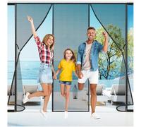 Mosquitera Magnética para Ventana 110x185cm(43x73in) - Automática para Puertas Correderas, Balcones, Terraza negro