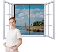 Mosquitera Magnética para Ventana 135x140cm Cortina Contra Mosquitos Mosquitera Para Ventana de balcón Montaje Fácil con Adhesivo No Requiere Taladrar Negro