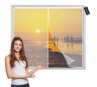 Mosquitera MagnéTica Para Ventana 135x145cm Mosquiteras a Medida Magnética Automático Se puede instalar sin taladrar para Todas Puertas y Ventanas Blanco