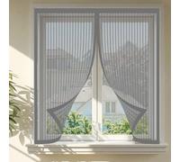 Mosquitera Magnética para Ventana 192 x 156 cm Instalación Fácil sin Taladrar Mosquitera Magnética con Imanes Alta Transpirabilidad para Marco de Ventanas Puerta y Ventana, Gris