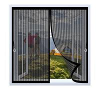 Mosquitera Magnética para Ventana 80 x 90 cm Varios Tallas, Cierre Automático, No Requiere Herramientas, Mantiene El Aire Fresco Cortina de Malla para Todas Las Ventana, Negro