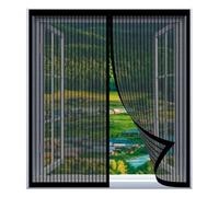Mosquitera Magnética para Ventana 83 x 83 cm Fácil Instalación sin Taladrar, Fácil de Limpiar Protección de Insectos Mosca Cortina para Todas Las Ventanas, Negro