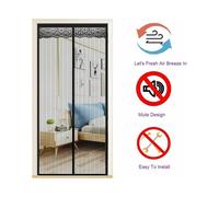 Mosquitera magnética para ventana, 90 x 230 cm, de fibra de vidrio, antimoscas.