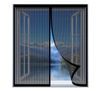 Mosquitera Magnetica para Ventana Corredera 40 x 59 cm Fácil Instalación sin Taladrar, Fácil de Limpiar Antimoscas Tela Mosquitera con Imanes para Todas Las Ventanas, Negro