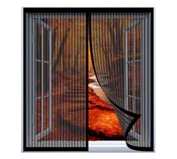 Mosquitera Magnetica para Ventana Corredera 60 x 65 cm Fácil Instalación sin Taladrar, Fácil de Limpiar Personalizable Cortina Contra Mosquitos para Todas Las Ventanas, Negro