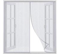 Mosquitera MagnéTica para Ventana, Mosquito Cortina de Ventana Magnética Protección, Adsorción magnética Plegable para Puertas de Salón, Balcón, Corredor,Bianco,140x200cm