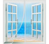 Mosquitera magnética para ventana, protección antimosquitos, magnética, poliéster, mosquitera para ventana,Varios tamaños,blanco