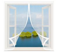 Mosquitera Magnetica para Ventanas 100 x 100 cm sin Taladrar Pantalla Insectos Proteccn Magn¨¦Tica Transpirable y Anti-Mosquitos para Ventanas de Diferentes Tamaños, Blanco