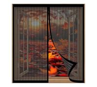 Mosquitera Magnetica para Ventanas 100 x 125 cm Fácil Instalación sin Taladrar, Fácil de Limpiar Personalizable Cortina Contra Mosquitos para Todas Las Ventanas, Negro