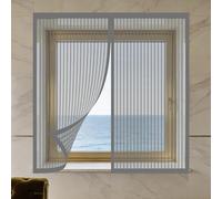 Mosquitera Magnética para Ventanas 110 x 125 cm Protección Contra Mosquitos y Moscas Mosquitera Magnética Ventana Lavables para Balcón Corredera Terraza, Gris