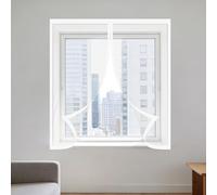 Mosquitera Magnética para Ventanas 110 x 150 cm sin Taladrar Ni Atornillar Mosquitera Magnética Ventana Fácil de Ensamblar Autoadhesivo para Todas Las Ventanas, Blanco