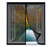 Mosquitera Magnetica para Ventanas 119 x 77 cm Fácil Instalación sin Taladrar, Fácil de Limpiar Cortina Mosquitera con Imanes para Todas Las Ventanas, Negro