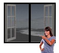 Mosquitera Magnética para Ventanas 128 x 137 cm sin Taladrar Mosquiteras para Ventanas Fáciles de Instalar Evita El Paso de Insectos para Marco de, Negro