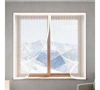 Mosquitera Magnética para Ventanas 135 x 65 cm Protección Contra Mosquitos y Moscas Mosquitera Ajustable Ventanas Fácil Instalación Adhesiva para Todas Las, Blanco