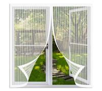 Mosquitera Magnética para Ventanas 140 x 160 cm Protección Contra Mosquitos y Moscas Mosquitera Magnética Ventana Fácil Instalación Adhesiva para Balcón Corredera Terraza, Blanco