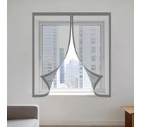 Mosquitera Magnética para Ventanas 50 x 120 cm sin Taladrar Ni Atornillar Mosquitera Magnética Ventana Fácil de Ensamblar Autoadhesivo para Todas Las Ventanas, Gris