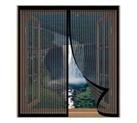 Mosquitera Magnética para Ventanas 60 x 65 cm Fácil Instalación sin Taladrar, Fácil de Limpiar Cortina Protección Contra Insectos para Todas Las Ventanas, Negro