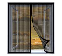 Mosquitera Magnética para Ventanas 60 x 65 cm Fácil Instalación sin Taladrar, Fácil de Limpiar Personalizable Cortina Contra Mosquitos para Todas Las Ventanas, Negro