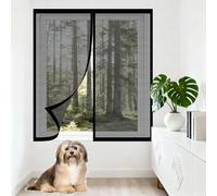 Mosquitera Magnética para Ventanas 60 x 65 cm sin Taladrar Ni Atornillar Mosquitera sin Taladrar Lavables Adecuada para Decoración Del Hogar, Negro